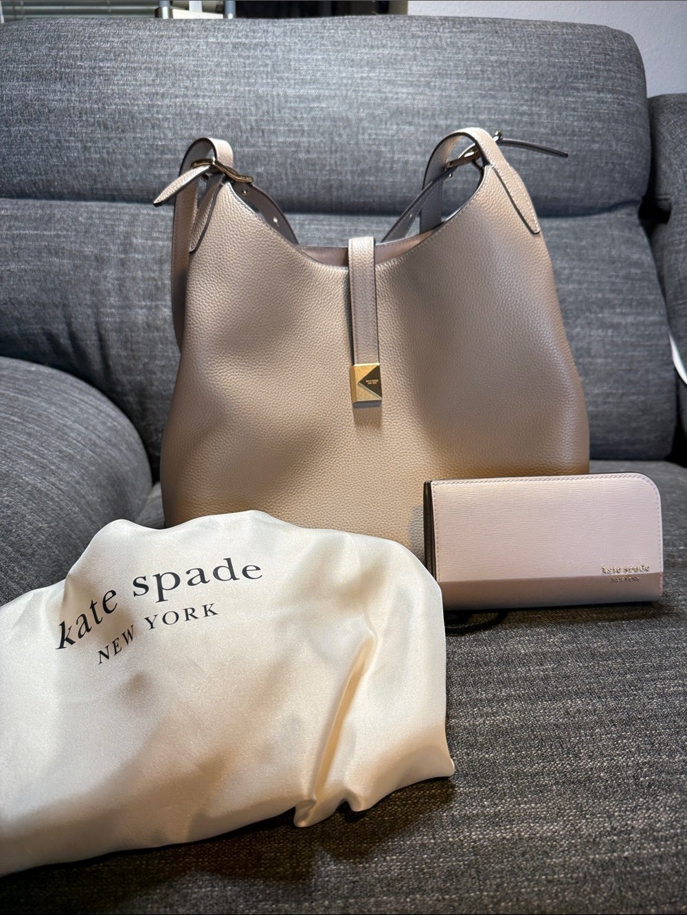 Kate Spade Deco Large shoulder bag with wallet and dust bag